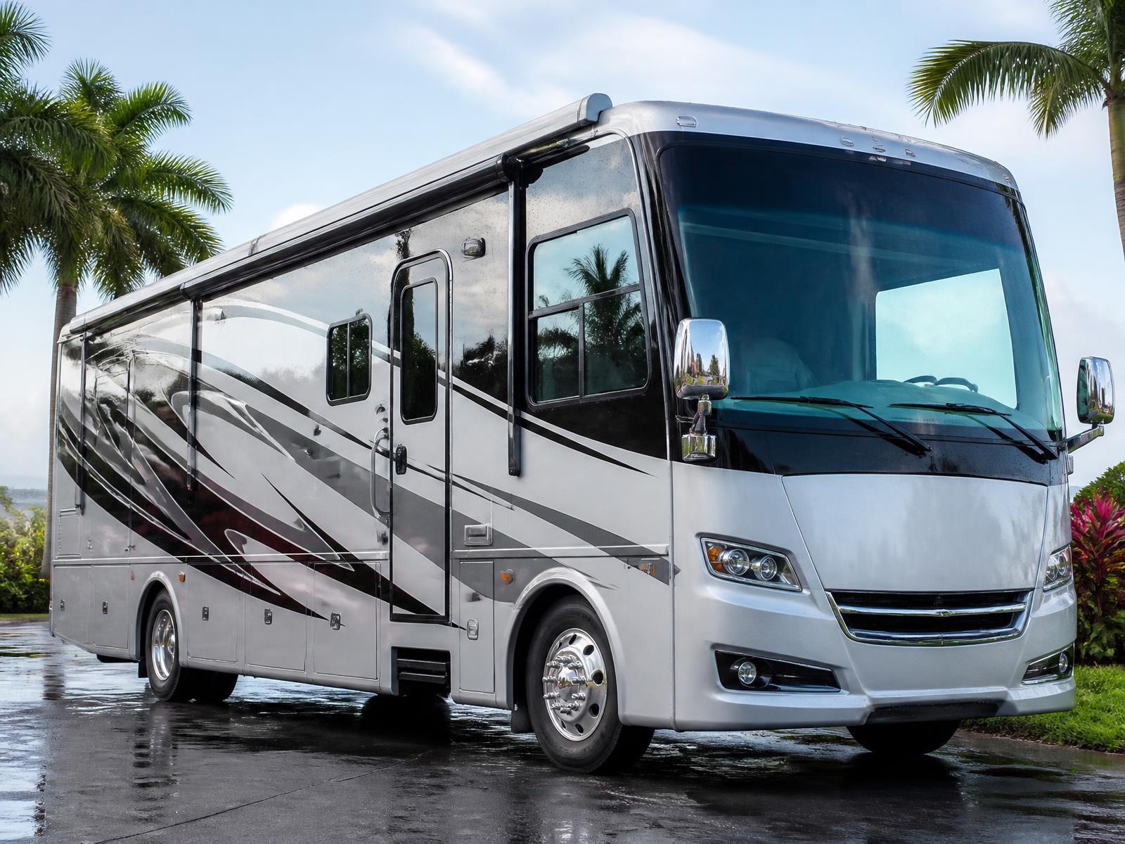 Illustrative image of a clean luxury motorhome in Southwest Florida